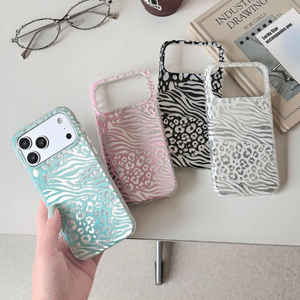Nova Capa de Celular Multicolorida com Estampa de Leopardo e Zebra a Laser para iPhone 17 Pro Max 16 15 15 Pro Max Capa Protetora Traseira - Product Image 3