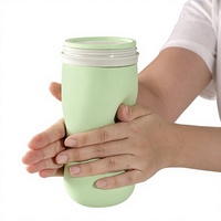 Bouteille de sport en silicone créative de 500 ml avec filtre infuseur, tasse à jus pliable portable en silicone