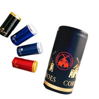 Peinture en métal mat Platine chaude Capsule thermorétractable à déchirure facile Capuchon de vin rouge Joint étanche à extrémité ouverte facile Taille et couleur personnalisables