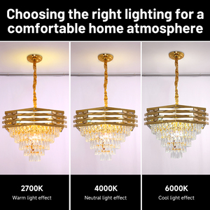 Lustre en cristal LED <span class=keywords><strong>de</strong></span> luxe léger à installation facile avec <span class=keywords><strong>plaque</strong></span> <span class=keywords><strong>de</strong></span> plafond renforcée <span class=keywords><strong>pour</strong></span> salle <span class=keywords><strong>de</strong></span> mariage, salon et couloir - Product Image 3