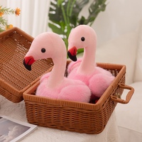 Flamant rose en peluche de 25 cm, en polyester et coton PP, de haute qualité, pas cher, avec logo personnalisé, cadeau d'entreprise, pattes longues