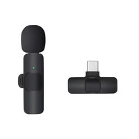 Microphone sans fil 2 en 1 Bulk K8 2.4G avec clip, récepteur de type C, réduction de bruit pour iPhone, téléphones Android, conférences, utilisation en direct