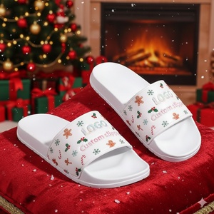 Sandalias de Playa Personalizadas con Estampado Festivo Navideño y Logotipo, Antideslizantes, Ligeras, de Diseño, para Mujer y Hombre - Product Image 1