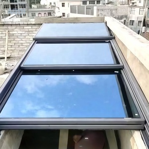 Elektrisches Aluminium-Legierungs-Dachfenster mit Verstellbaren Lamellen, Isoliert, Winddicht, Intelligentes Falt- und Schiebesystem, Minimalistisch - Product Image 1