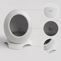 Maison pour chat intelligente chauffante et rafraîchissante, thermostatique, en forme de coquille d'œuf, avec contrôle par application, capteur automatique, température réglable à distance, lit pour chat, nid pour chat