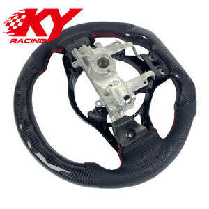 Volant de direction personnalisé de style sportif en fibre de carbone véritable avec affichage LED du régime moteur pour Mitsubishi Lancer Evolution X, accessoires intérieurs de voiture - Product Image 3