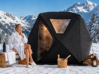 Tente de sauna portable Warmfire facile à installer pour 4 à 8 personnes, sauna à vapeur pliable pour le camping en plein air