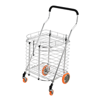 Nouveau chariot à courses de légumes de vente directe d'usine avec 4 roues silencieuses de PCS avec le panier d'achats de centre commercial de panier