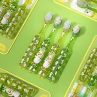 Brosse à dents bébé TikTok Temu à succès, poils en charbon naturel doux, plastique alimentaire sûr pour enfants et tout-petits, usage domestique