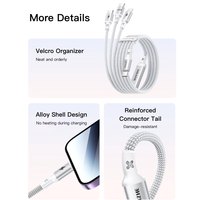 Cable Trenzado SAMZHE de 1.5m, PD100W, USB Tipo-C a Tipo-C/L, Cable de Carga Rápida de 5A para iPhone 14 13 12 11, iPad y Uso en Automóvil