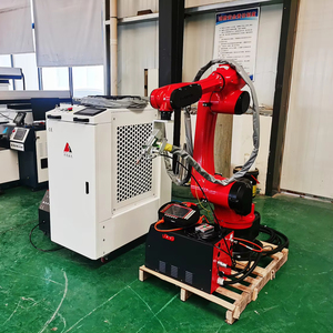 Robot de soudage Cobot <span class=keywords><strong>Tig</strong></span> pour l'aluminium et l'acier inoxydable, soudeuse-coupeuse laser à fibre robotisée automatique à 6 axes avec positionneur - Product Image 1