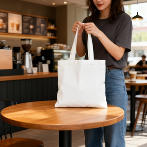 Bolsa de compras reutilizable de lona personalizada de gran capacidad con logotipo - Product Image 5