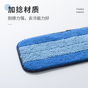 Microfiber <b>Flat</b> <b>Mop</b> Head Rectangular Washable Replaceable Velcro Cover For Home Cleaning - Product Image 2