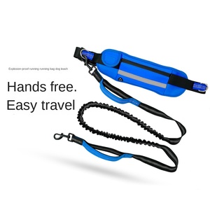 Laisse de <span class=keywords><strong>chien</strong></span> réfléchissante mains libres pour la marche et la course, laisse de <span class=keywords><strong>chien</strong></span> à glissière avec poche zippée, laisse de <span class=keywords><strong>chien</strong></span> pour la marche et la course - Product Image 2