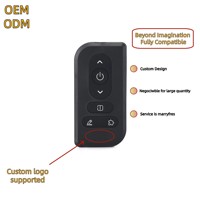 Produit le plus vendu, mini télécommande noire à 6 boutons et portée de 10 m pour appareils électroménagers, étanche à la poussière, antichoc, vente en gros