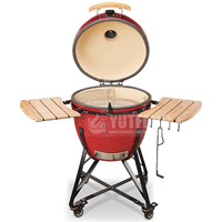 Barbecue Kamado en céramique professionnel de 22 pouces, de haute qualité, émaillé, pour fumer au charbon de bois en extérieur