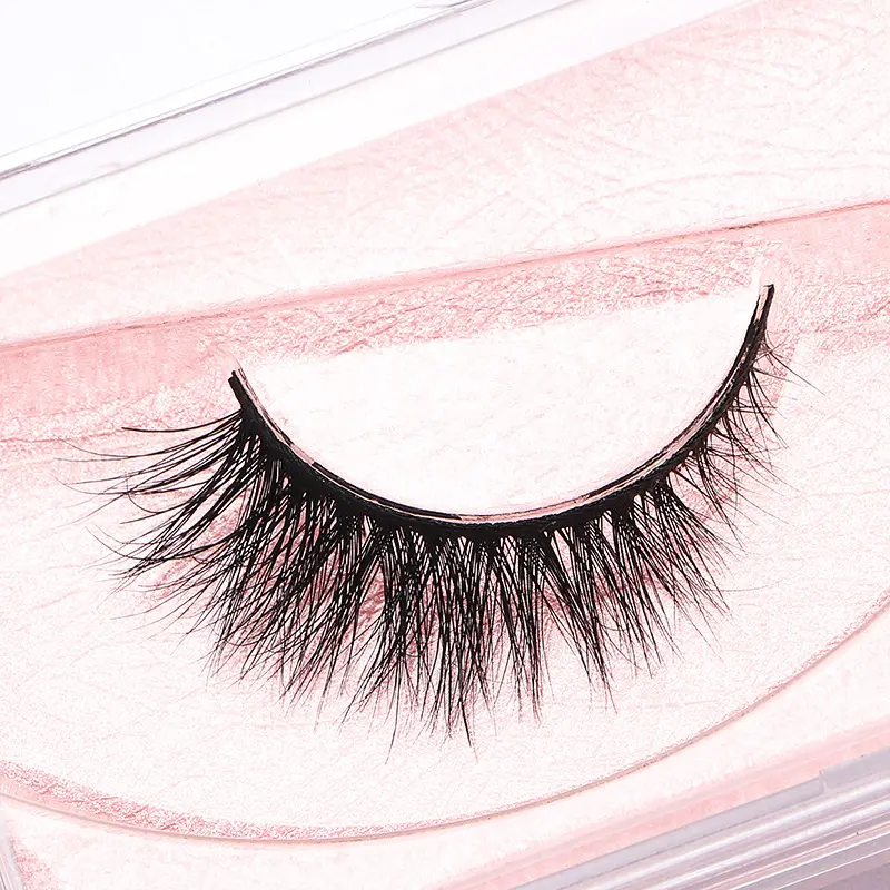 6d fluffy natural 100% mink lashes intera vendita ciglia box set 8-12mm eye lashes natural look lash migliore qualità