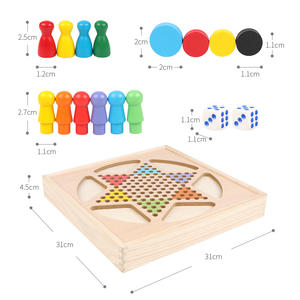 热卖4合1多木箱游戏carrom板30x 30cm - Product Image 6