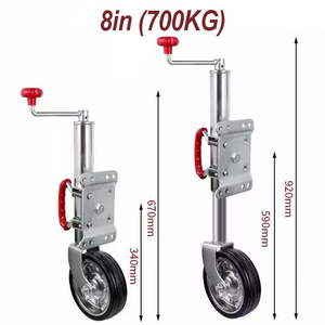 <span class=keywords><strong>Rueda</strong></span> <span class=keywords><strong>Jockey</strong></span> de acero de 8 pulgadas, Columpio de goma sólida de 700KG, <span class=keywords><strong>caravana</strong></span>, RV, barco, remolque, piezas de gato, nueva condición, enchufe de remolque de soldadura - Product Image 2