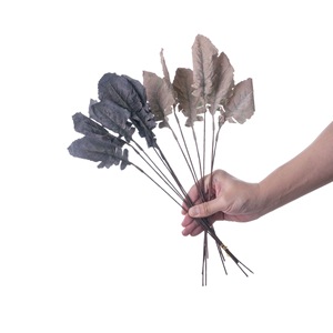 Bouquet de feuilles artificielles CallaFloral, couleur café beige, tissu tissé, décoration de mariage, style INS - Product Image 5