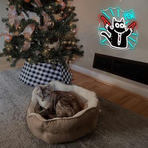 Enseigne au néon pour chat, lampe LED mignonne pour enfants, décoration murale pour bar, salle de jeux, café, fête pour animaux de compagnie, cadeau pour les <span class=keywords><strong>amoureux</strong></span> <span class=keywords><strong>des</strong></span> <span class=keywords><strong>chats</strong></span> - Product Image 3