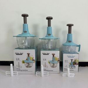 Large 1.5L Bowl Effortless <b>Vegetable</b> <b>Chopper</b> Meat Mincer Fruits Herbs Garlic Onion Hand Press Manual Stainless Steel Reusable - Product Image 1