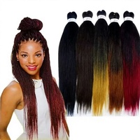 Extensions de cheveux synthétiques en fibre haute température Bozhen, 26 pouces, tresses au crochet, double trame, emballage jumbo, teintes