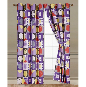 2 Pezzi Tende a Rullo in Microfibra Stampata Multicolore con Occhielli per Camerette da Bambina - Product Image 2