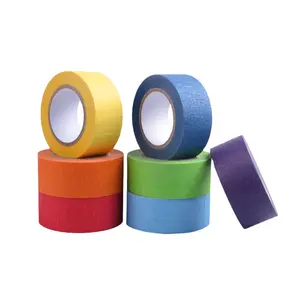 Rollo pequeño chino de papel crepé colorido, cinta adhesiva