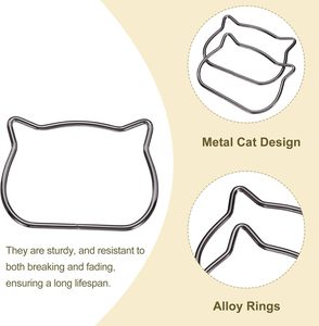 Uxcell Pcs Metal Purse Handle <b>Cat</b> Head Handbag <b>Ring</b> Buckle Bag Handle Replacement For DIY Handmade Woven Bag Luggage Hardware Ac - Product Image 3
