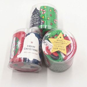 Holiday Gift Custom Packing Novelty 5 Pairs in Box Women Men Adult Winter Santa Cotton Knit Crew Xmas Christmas <b>Socks</b> - Product Image 2