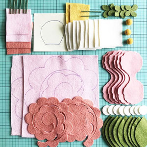 Kit artisanal de fleurs en feutre 3D pour enfants, nouveau design, fait à la main, usine, vente en gros, - Product Image 2
