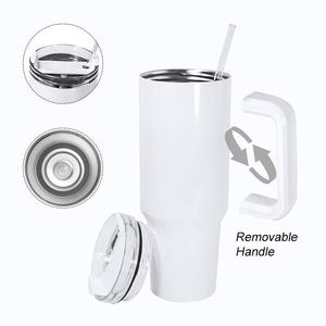 Vaso Térmico de Acero Inoxidable de Gran Capacidad (40 oz) para Viajes y Aventuras, Sublimable, en Blanco, de Alta Calidad y en Oferta - Product Image 5