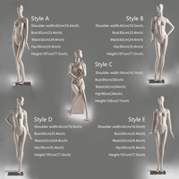 Elegante Hochwertige Fiberglas-Schaufensterpuppe Weiblicher Ganzkörper-Mannequin mit Kopf in Stehhaltung Metallbasis für Einzelhandelsgeschäfte und Boutique-Schaufenster