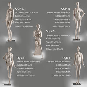 Maniquí de Cuerpo Completo Femenino de Fibra de Vidrio de Alta Gama, con Cabeza y Postura de Pie, Base de Metal, <span class=keywords><strong>para</strong></span> Tiendas Minoristas y <span class=keywords><strong>Escaparates</strong></span> de Boutiques - Product Image 3