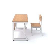 Ensemble table et chaise pour enseignant, haute qualité, en bambou, avec panneau à lattes, mobilier commercial, pour les Philippines (DepEd).