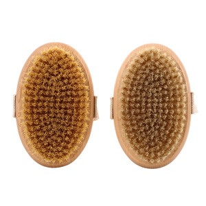 Cepillo Exfoliante Corporal de Madera con Cerdas Naturales para Piel Seca, Cepillo de Bambú para Exfoliación en Seco - Product Image 3
