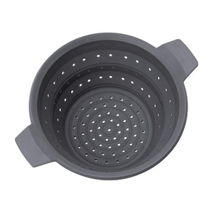 Passoire pliable en silicone de qualité alimentaire pour cuisine avec poignées, panier filtrant - Product Image 2