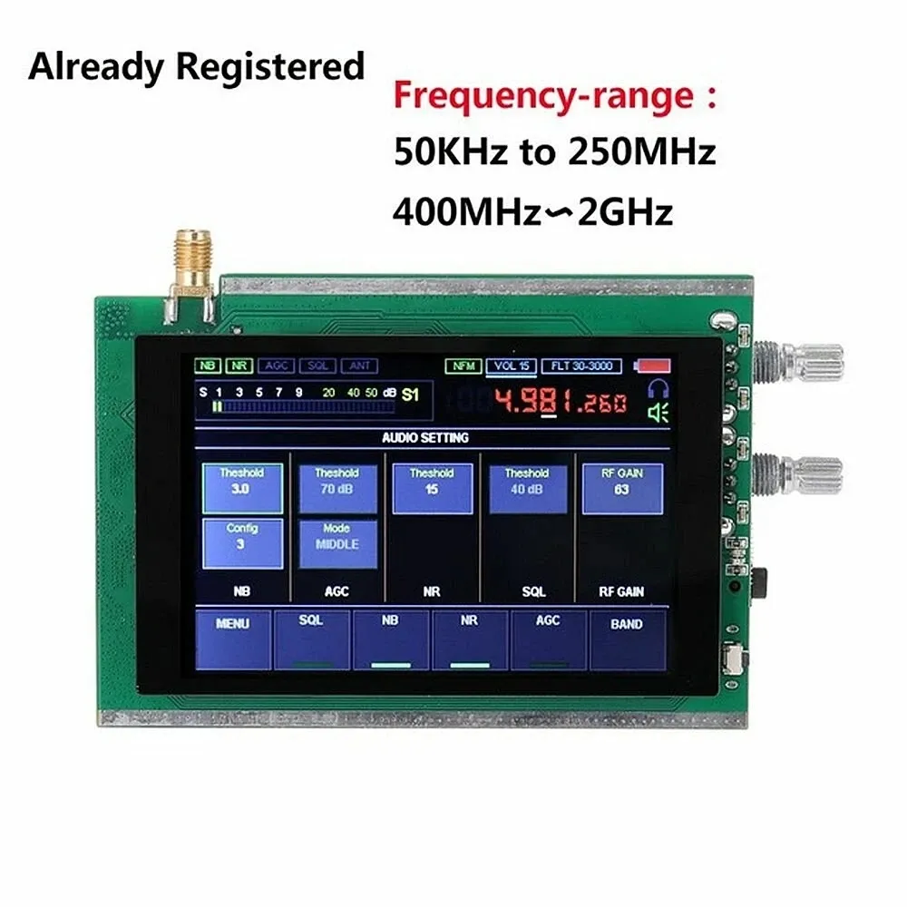 Đăng ký phiên bản 50kHz ~ 250MHz 400MHz 2GHz Malachite SDR đài phát thanh malahit thu phát DSP SDR ham Receiver stm32h742 đầy đủ chế độ UHF