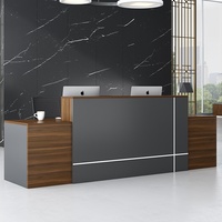 Bureau de réception en forme de L moderne et luxueux, surface solide, mobilier de bureau commercial pour hôtel, bureau, hôpital, supermarché