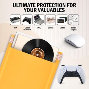 Sobres de Papel Kraft Grueso FOSKA de Múltiples Tamaños, con Fuerte Adhesión y Acolchado de Burbujas para Mantener los Paquetes Seguros en Color Amarillo - Product Image 6