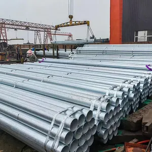 Hot Dip Galvanized Round Steel Pipe / GI Pipe Pre Galvanized Steel Pipe Galvanized Steel Tube For Construction