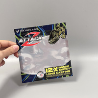 Emballage d'appât de leurre de poisson imprimé personnalisé 3 fermeture à glissière latérale transparente fenêtre transparente sac en plastique mylar