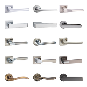Manija de puerta interior de madera de aleación de zinc <span class=keywords><strong>zamak</strong></span> con acabado SN/PC de dos tonos, de lujo premium, resistente, de Wenzhou MVM, para el mercado ruso. - Product Image 2
