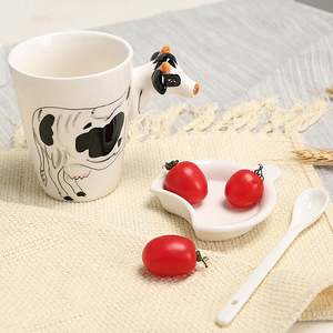 แก้วเซรามิค 3 มิติ ลายเสือ แก้วเซรามิคเพ้นท์ลายไดโนเสาร์ แก้วกาแฟมีหูจับ - Product Image 5