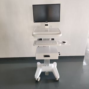 Fabricante de carros médicos en Shenzhen personaliza carros de ordenador todo en uno con altura ajustable para electrocardiogramas y - Product Image 2