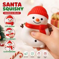 Jouet Squishy Bonhomme de Neige de Noël Adorable, Doux, à Remontée Lente, Anti-Stress, Figurine à Presser, Cadeau de Fêtes pour Enfants et Adultes, Vente en Gros Direct Usine