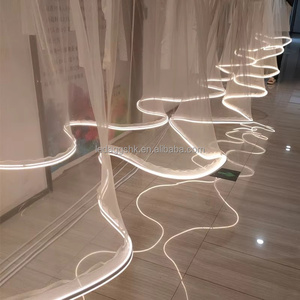 Décoration de plafond LEDA pour événements, lumière RGB toutes couleurs disponibles, draperie de plafond en forme de vague, décoration de scène de mariage - Product Image 3