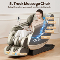 Mécanisme de massage 3D SL Track, un bouton, zéro gravité, 28 airbags, contrôle par application, 21 programmes automatiques, chauffage lombaire