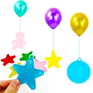 Coloré coeur pentagramme Smiley ours ballon poids pendentif pour fête célébration décoration poids de ballon en plastique